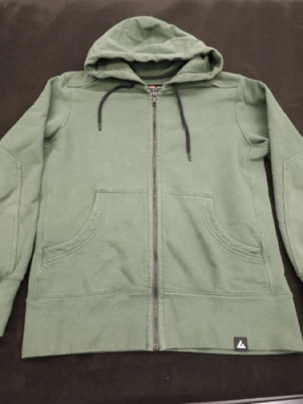 American Giant Green Full-Zip Hooded Shirt Jacket